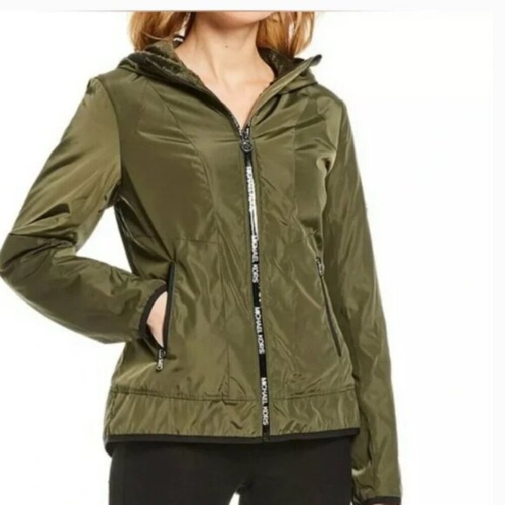 Michael Kors Women’s Hooded Windbreaker Jacket Coat, Size Small